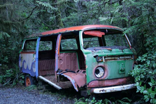 Rusted Van, Tofino Botanic Gardens